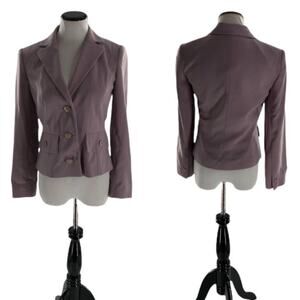 Vien Women's Notch Lapel Single Breasted Faux Pockets Blazer Suit Jacket Size 4P